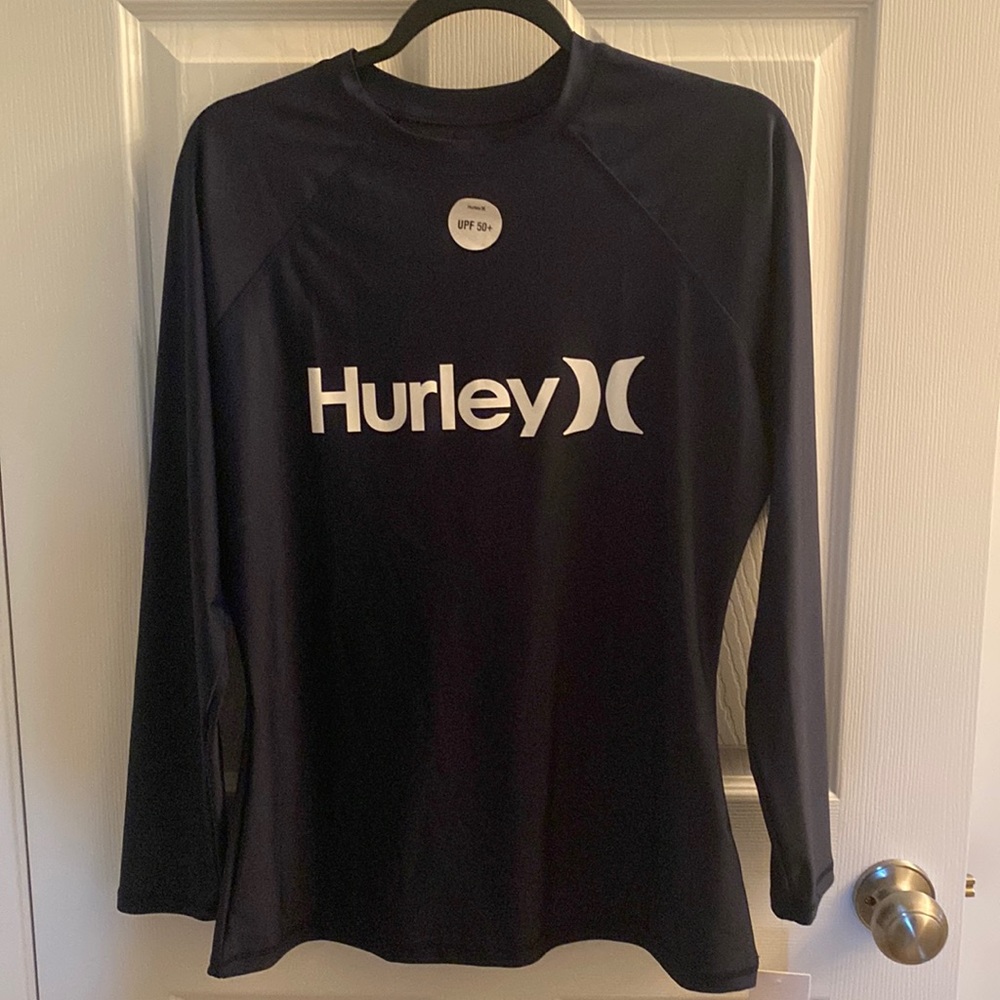 Hurley Signature Rash Guard Navy Size 2X